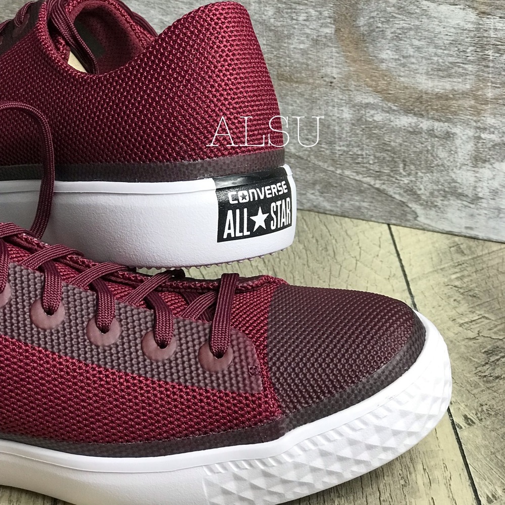 Converse Ctas Modern OX Bordeaux Burgundy White M - Picture 6 of 8